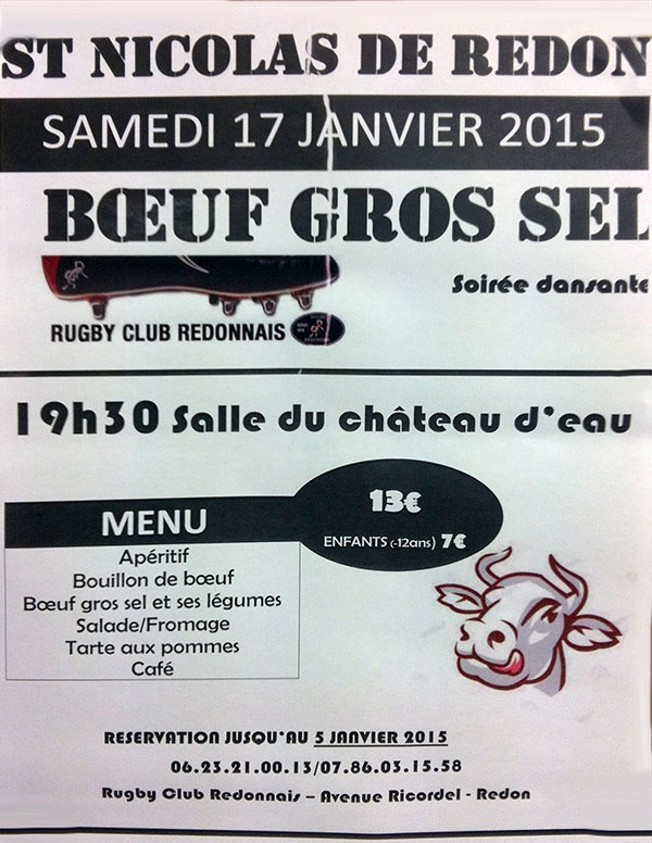 SoirÃ©e Boeuf gros sel 17 janvier 2015