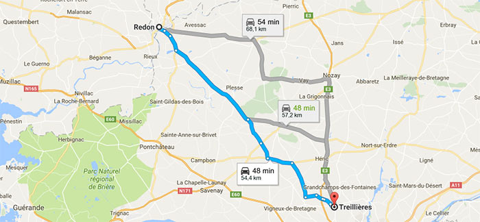 Carte Redon TreilliÃ¨res